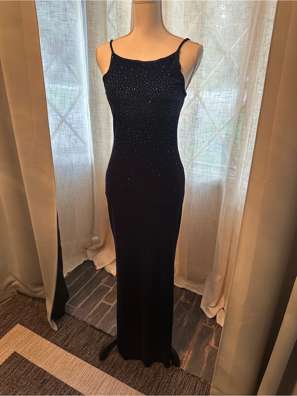 Jump Navy Blue formal Dress with Spaghetti Straps. Homecoming dress. Size 5/6